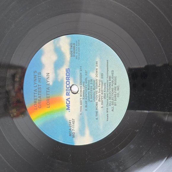 Loretta Lynn's Greatest Hits Vinyl Record Album 1968 MCA Early  Country Hits - Picture 4 of 9